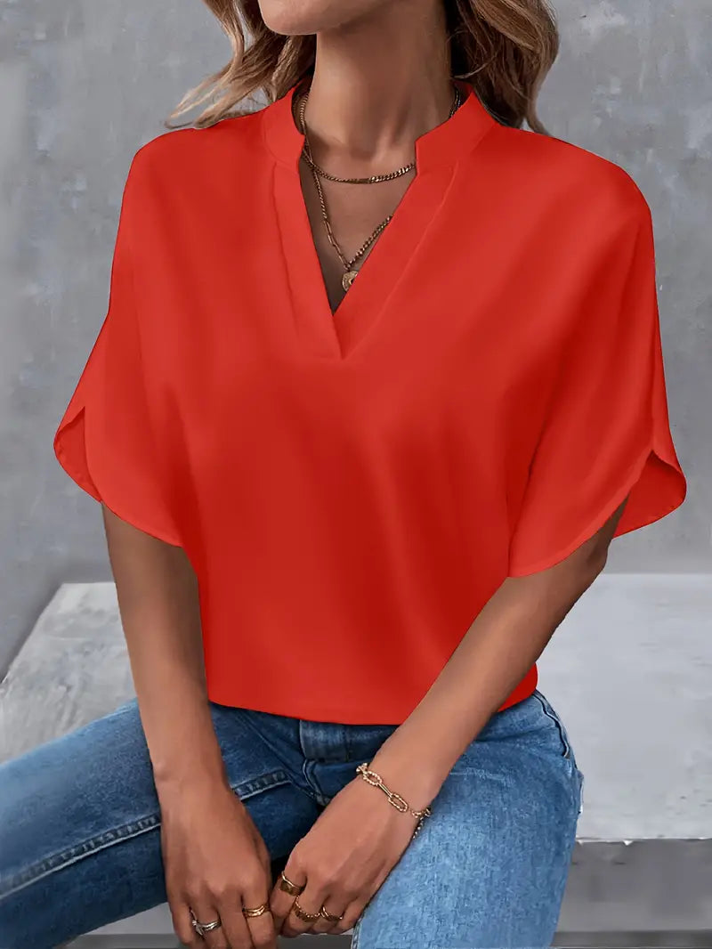 PAULA - BLUSA CON CUELLO EN V