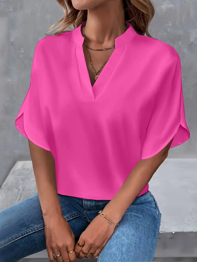 PAULA - BLUSA CON CUELLO EN V